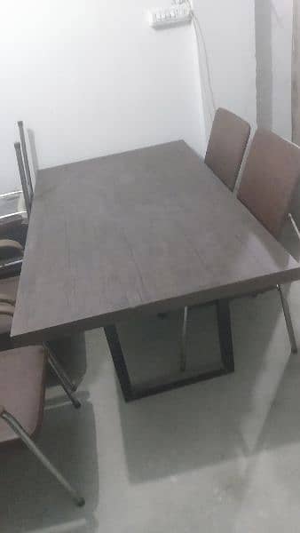 1 table 6 chair only office used 6