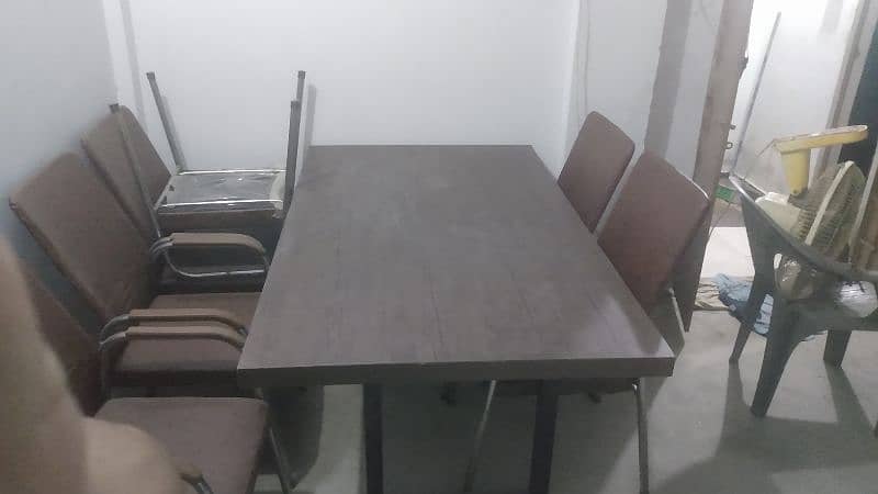 1 table 6 chair only office used 7
