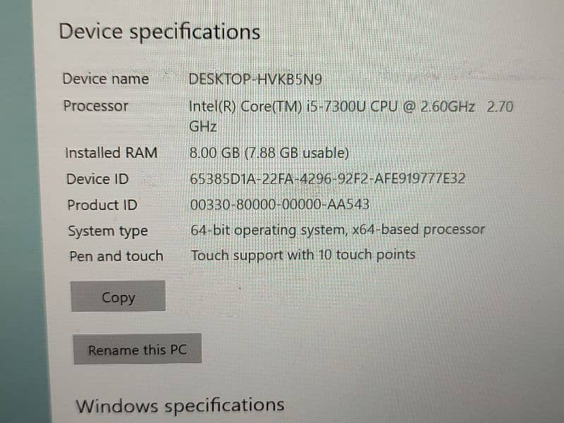 Dell Touch Laptop Latitude 5480 8GB Ram Core i5 7Th generation 1