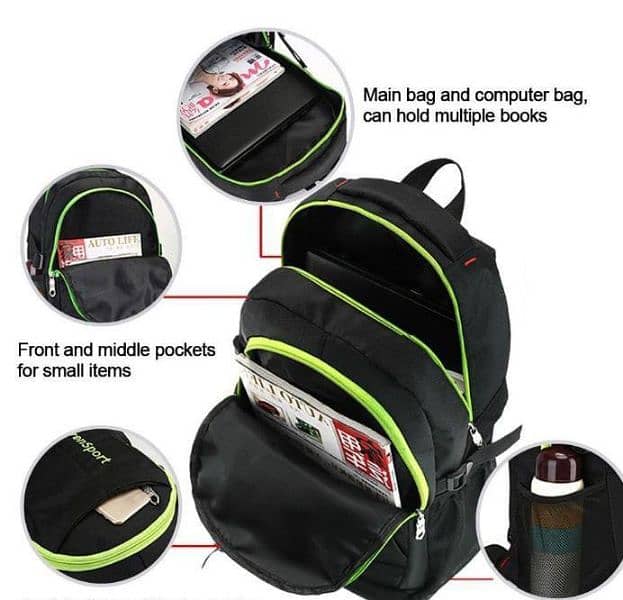 Student Backpack Travel Bag with Tablet Pocket 3