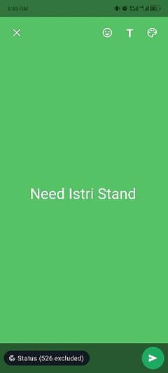I need Istri Stand