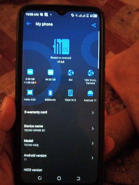 Tecno spark 8c with box charger available 1