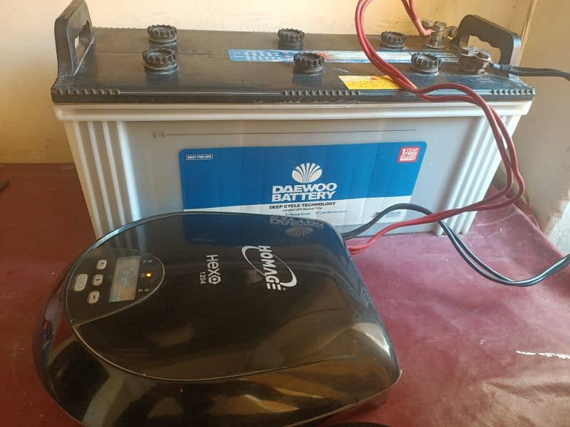 Homage UPS 1000watts and Daewoo Battery 180 2