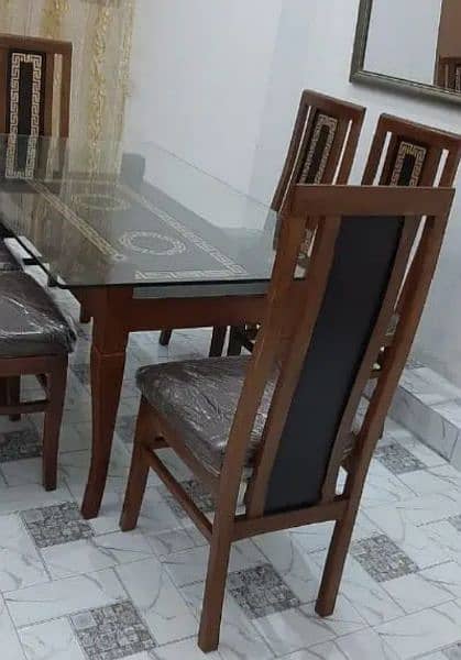 New wooden Dining Table with 6 chairs for sale 5