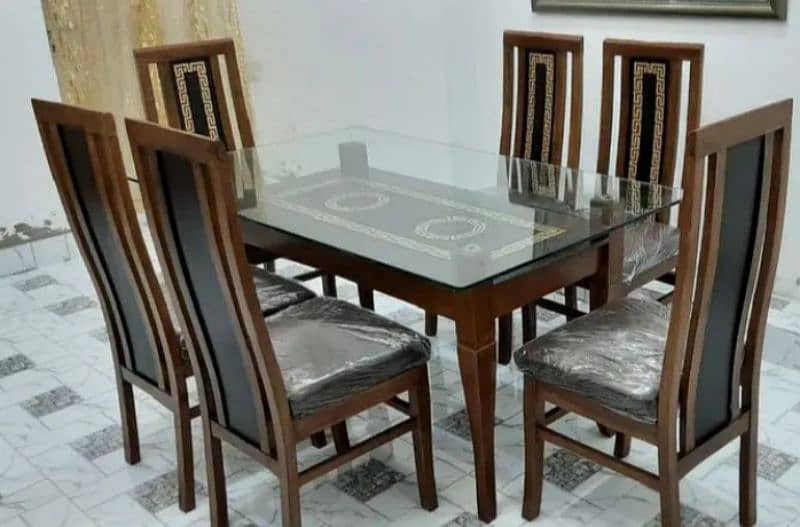 New wooden Dining Table with 6 chairs for sale 6