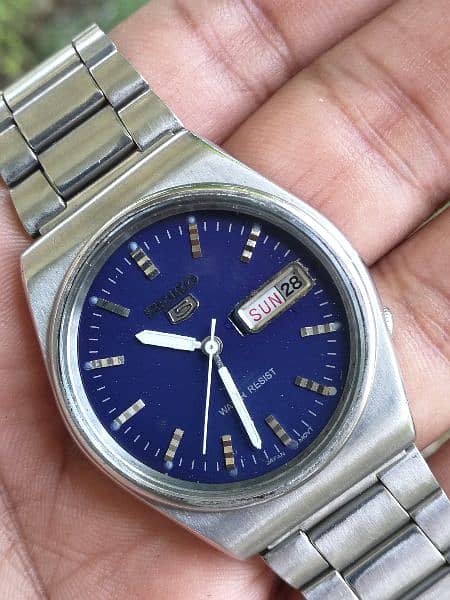 Seiko 5 automatic blue Dial and Lineage by Casio Titanium read add 3