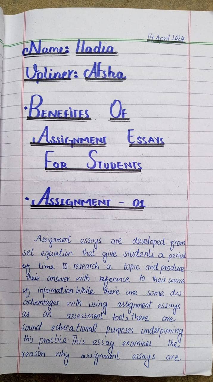Handwritten Assignment Work 12