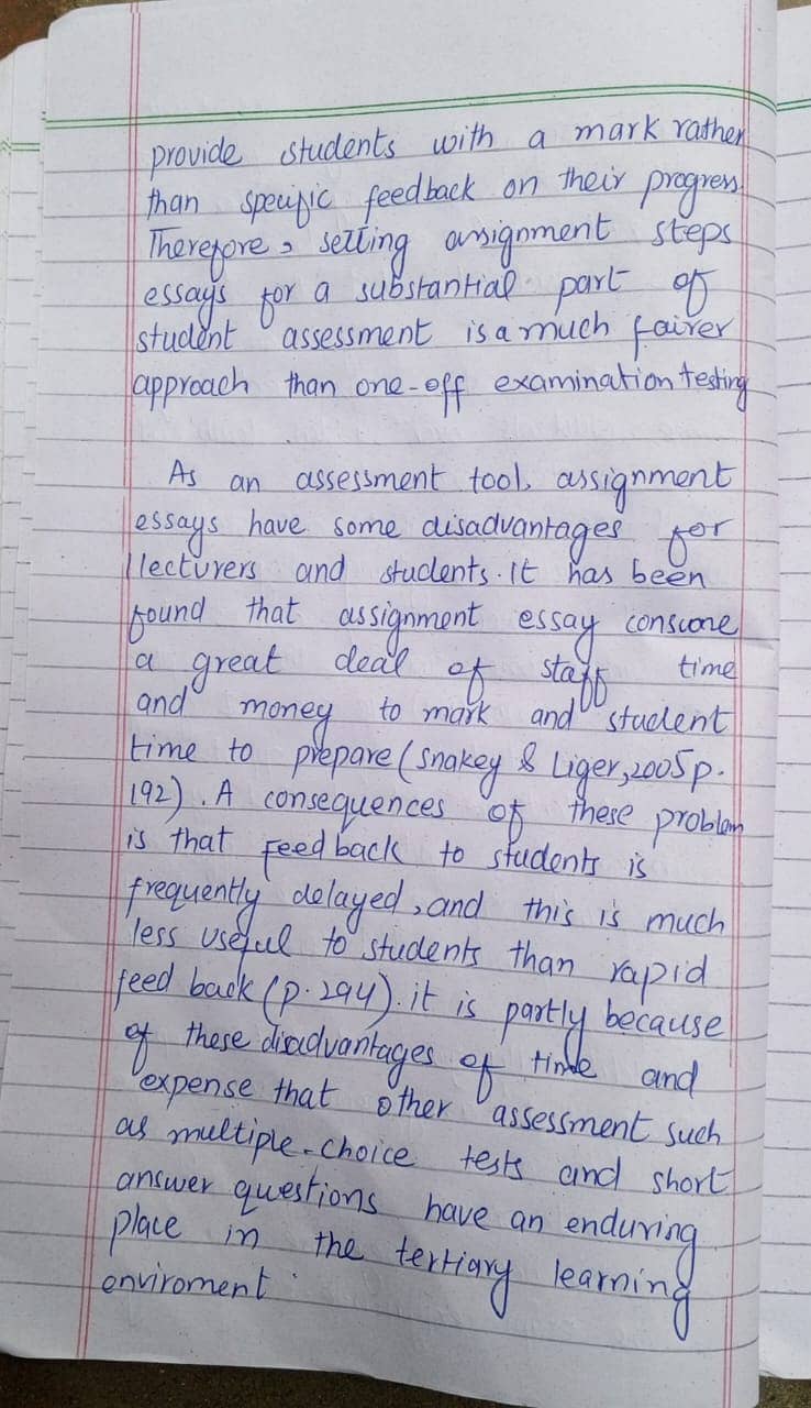 Handwritten Assignment Work 14