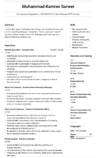 Cv maker professional cv resume 2