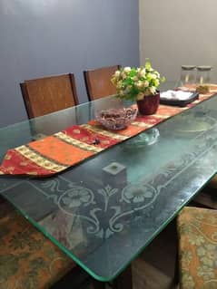 6 chairs wood dining table