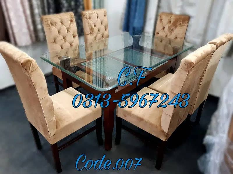Wooden dining table with chairs for sale | center table | coffee table 4