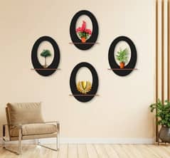 oval wall hanging shelves 4pc