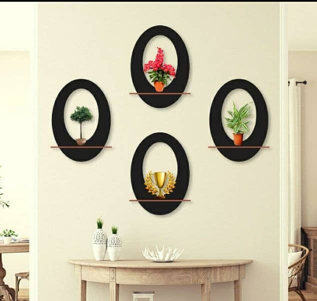 oval wall hanging shelves 4pc 1