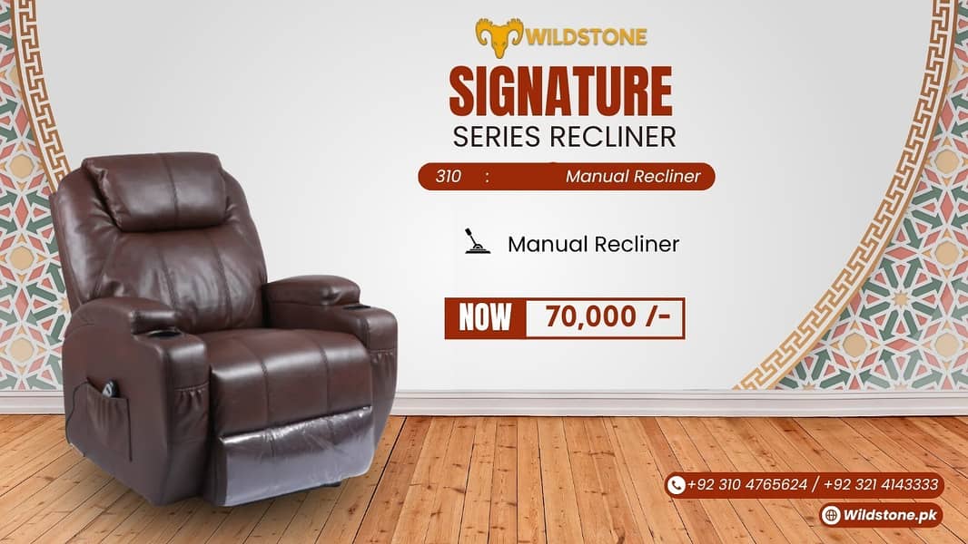 Recliner signature series, Imported Recliner, Recliner Sofa 1