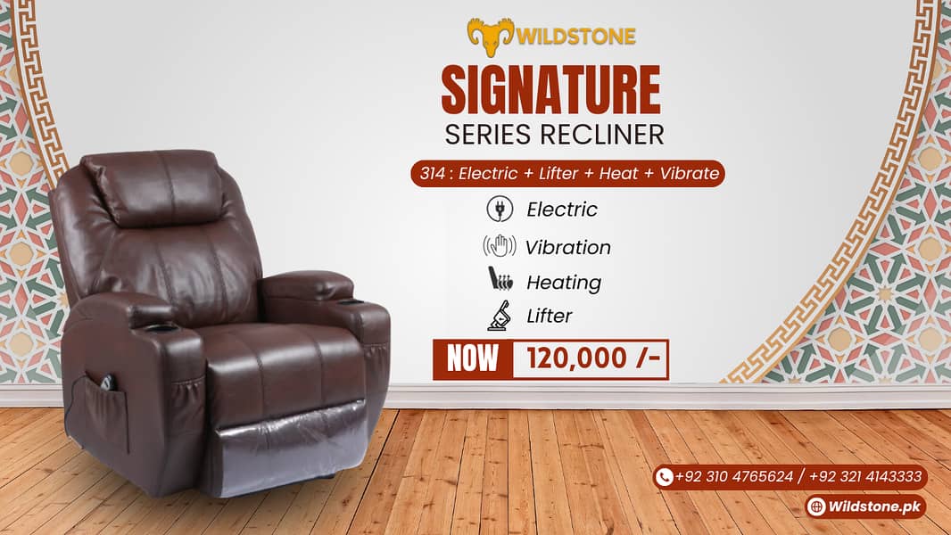 Recliner signature series, Imported Recliner, Recliner Sofa 6