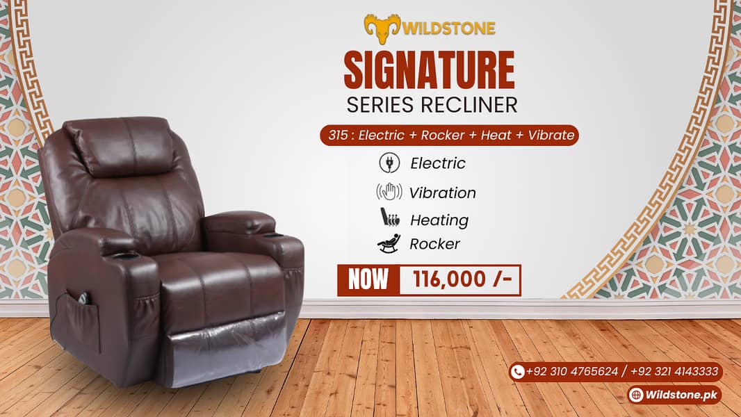 Recliner signature series, Imported Recliner, Recliner Sofa 7