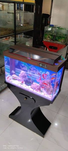 Wooden Aquarium with glass top 6