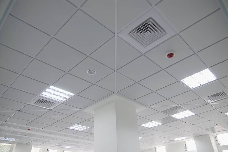2x2 PVC Laminated Gypsum Ceiling Tiles Ceiling Aluminum Grid Ceiling. 6