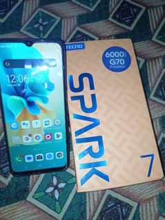 Techno Spark 7 very Good Condition 10/10 PUBG 40fps chalta h