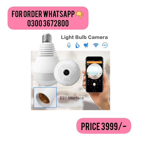 IP Wireless Camera WIFI 1080p With Battery S06/ A9 A10 Bulb camera 4