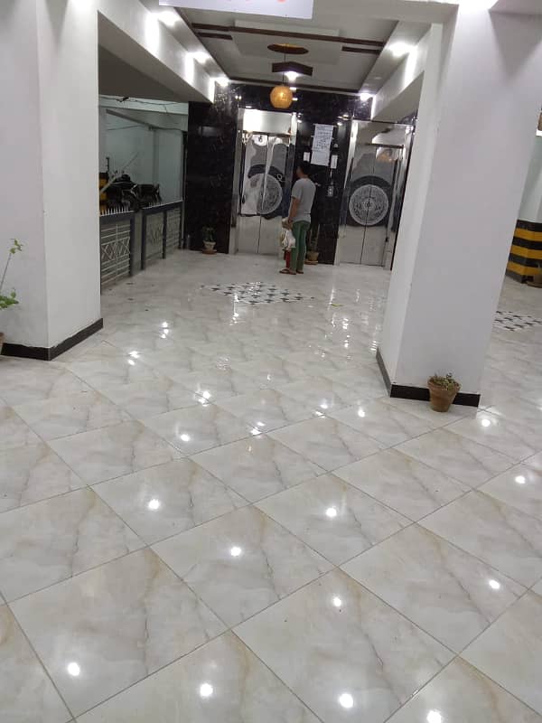 2 ROOMS SUPER LUXURY FLAT FOR SALE IN NEW BUILDING ALI CLASSIC TOWER NORTH KARACHI 5