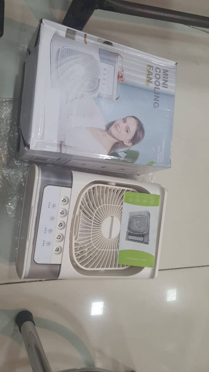 USB Operated Water Mist Fan Mini Air Cooler | Cooling Fan | Table Fan 2