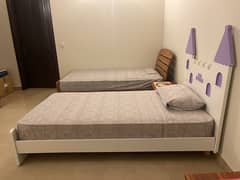 1 Single Bed with Castle Design (with Spring Matress)