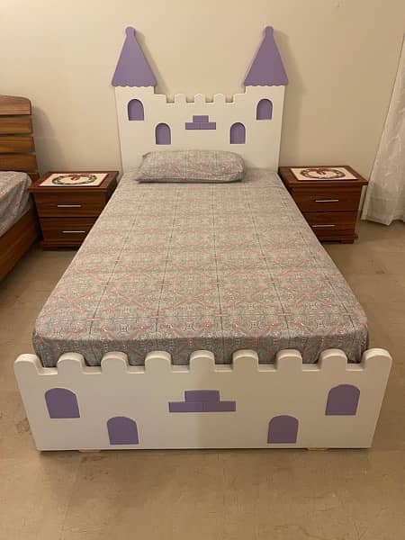 1 Single Bed with Castle Design (with Spring Matress) 1