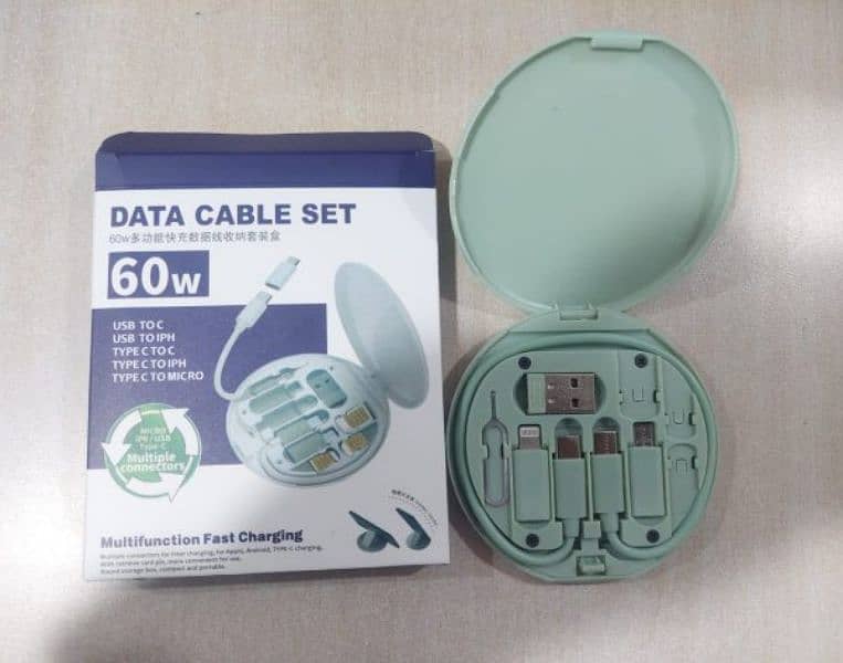(5 In 1 ) Data Cable Set (random Colors) 1