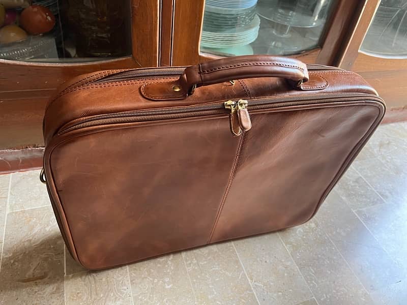 Original Exeter London Leather bag laptop bag crossbody 2