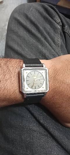 Antique Seiko 5 square vintage Japan citizen Orient watch