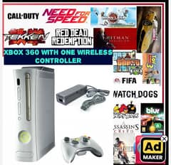 xbox 360 fat model with one wireless controller 0