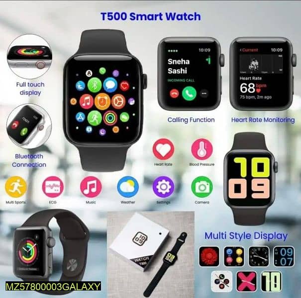 T500 Bluetooth Smart Watch Orange Colour 1