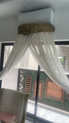 pelmet with curtains and holders