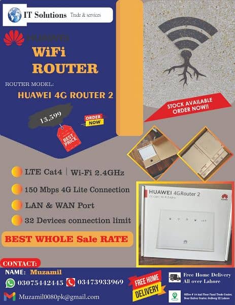 HUAWEI 4G ROUTER 2 RS-13999 only 0