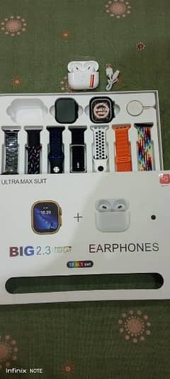 ultra max suit smart watch+earbuds free 0