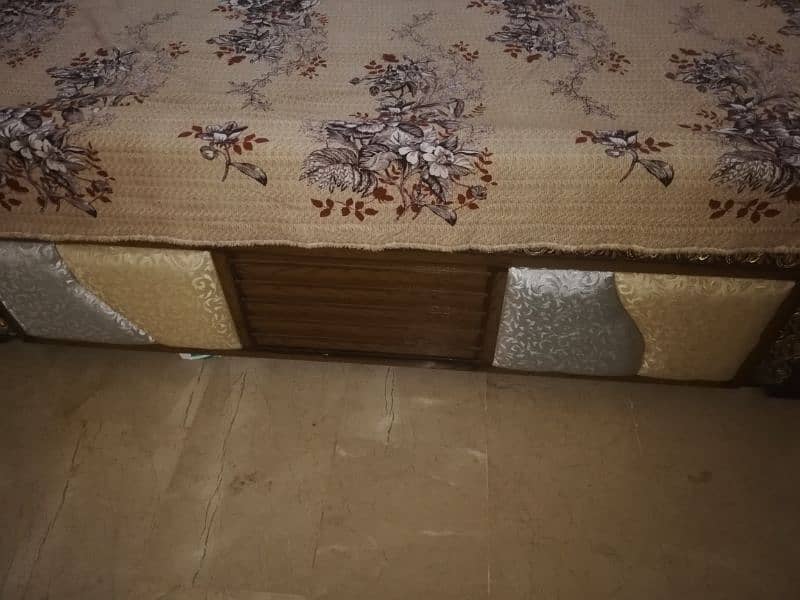 bad side table with out mattress. 1
