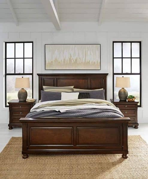 double bed set, sheesham wood bed set, king size bed set ، 5