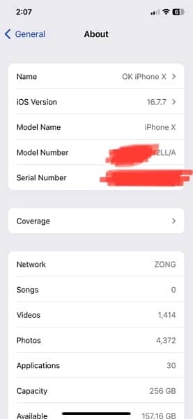 iPhone X PTA Approved 256GB 7