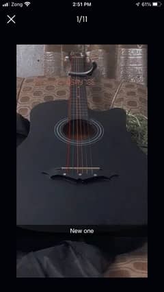 acoustic guitar black clr ,bag and pick free