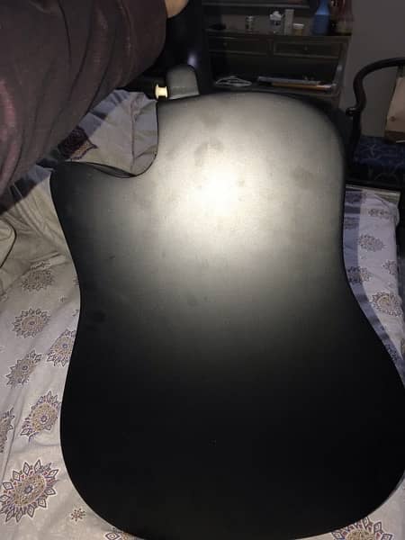 acoustic guitar black clr ,bag and pick free 8