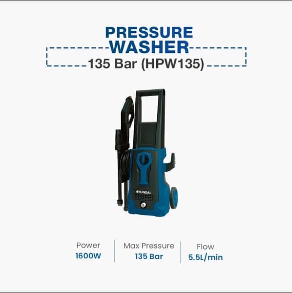 Hyundai Pressure Washer 135 Bar (HPW135) - 1600 watts 0