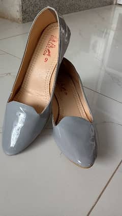 grey color shiny coat shoes for sale used just like New condition