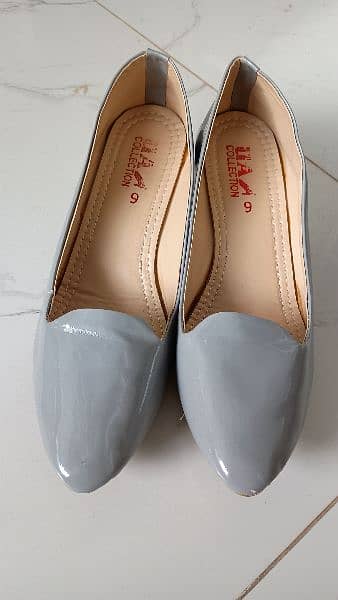 grey color shiny coat shoes for sale used just like New condition 6