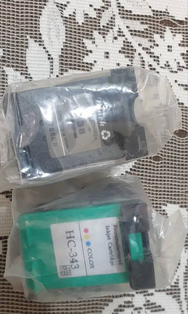 HP INK CARTRIDGE BLACK 338 AND 343 TRI COLOR NEW 2