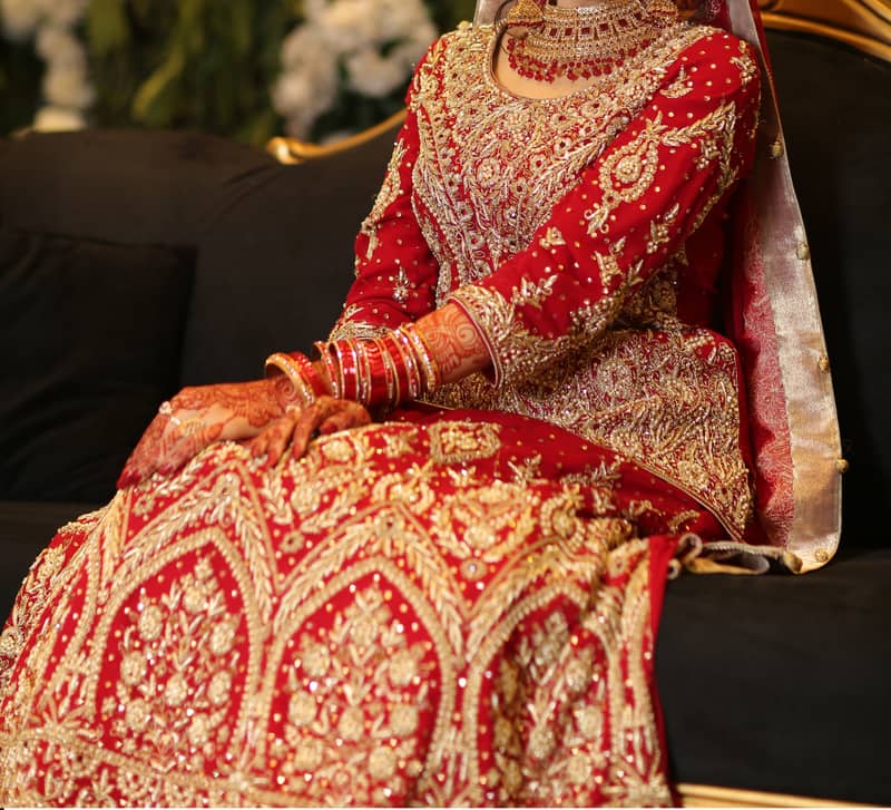 Red Barat Lehenga | Libas e khas | Lahore heavy bridal lehnga sale 1