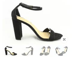 Black color high heel .