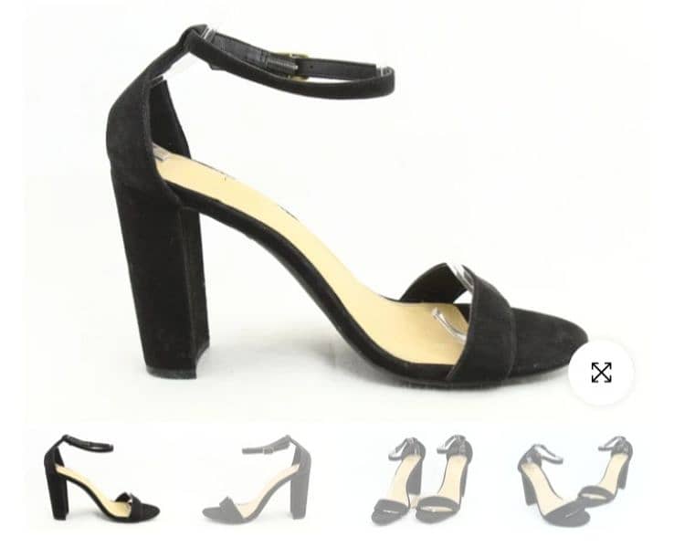 Black color high heel . 0