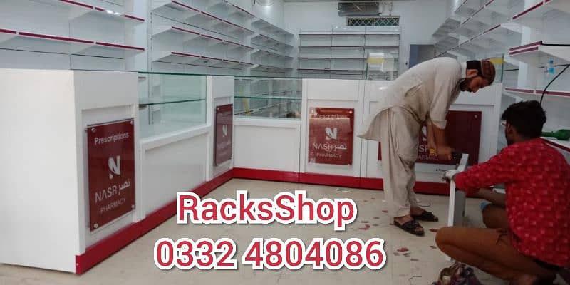 Pharmacy Racks/ pharmacy Counters/ wall rack/ store rack/ cash counter 2