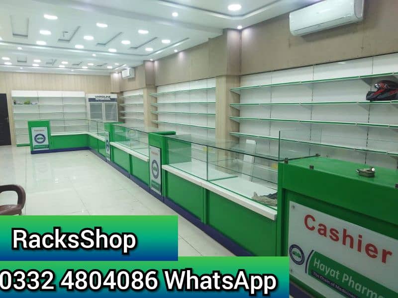 Pharmacy Racks/ pharmacy Counters/ wall rack/ store rack/ cash counter 3